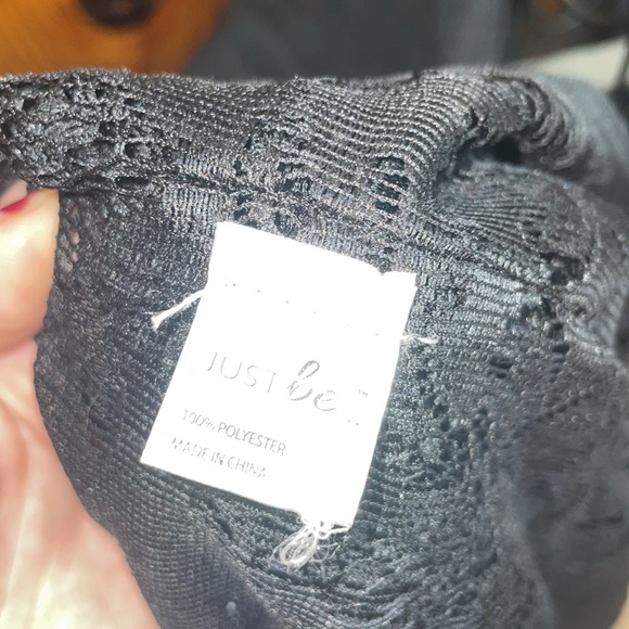 Just be black western floral see through cardigan one size lace top country - Picture 3 of 5